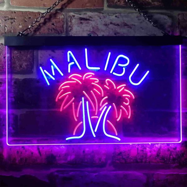 Malibu Logo Dual LED Neon Light Sign